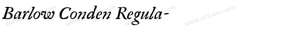 Barlow Conden Regula字体转换